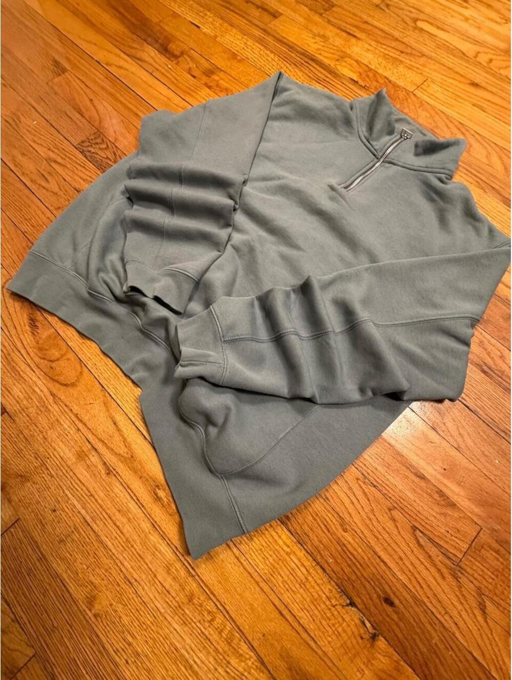 Zara Men's Grey and Blue Sweatshirt